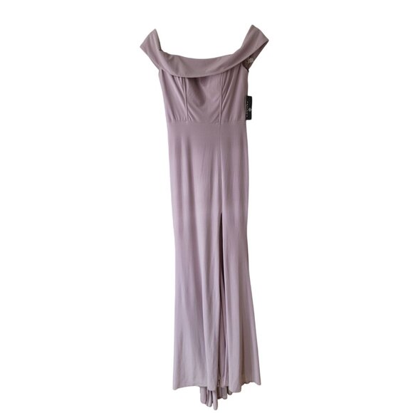 $298 Faviana Glamour Dress S10015 Mauve Size 4 - Picture 1 of 8
